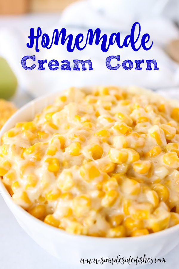 Main image for recipe of homemade creamed corn in a bowl