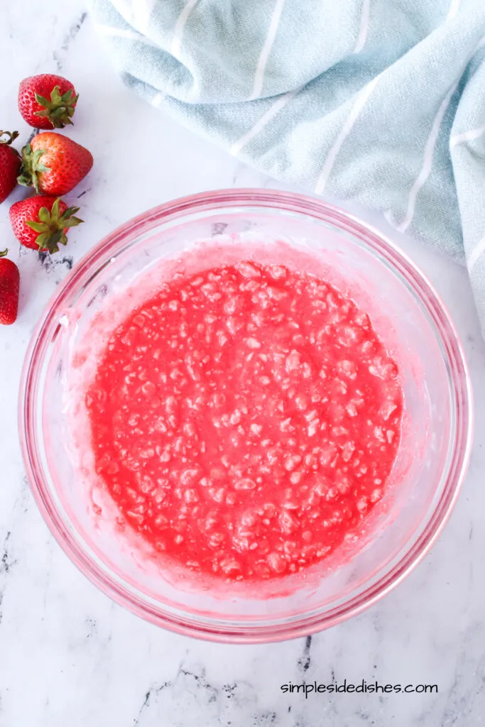 dry jello and cottage cheese mixed together.