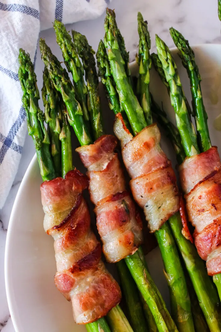 close up image of asparagus on plate