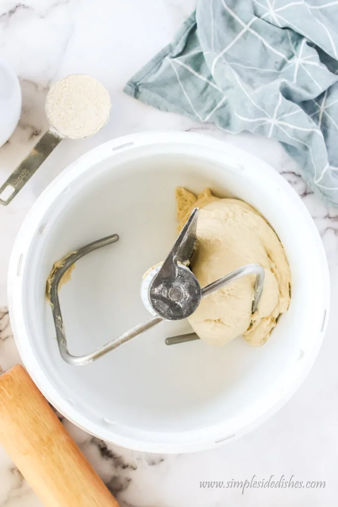 bread dough in bosch mixer