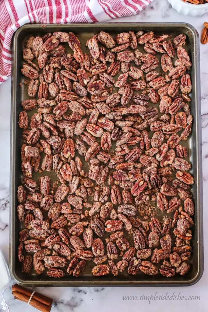 baked pecans and ready to eat