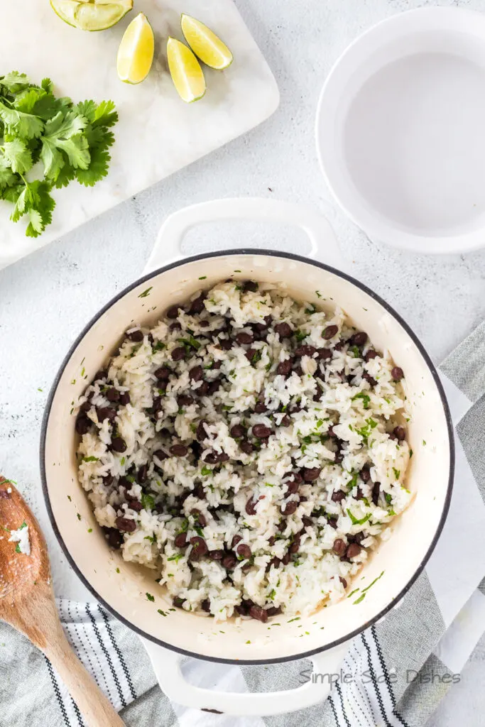 Cilantro Lime Rice and Black Beans - simplesidedishes.com