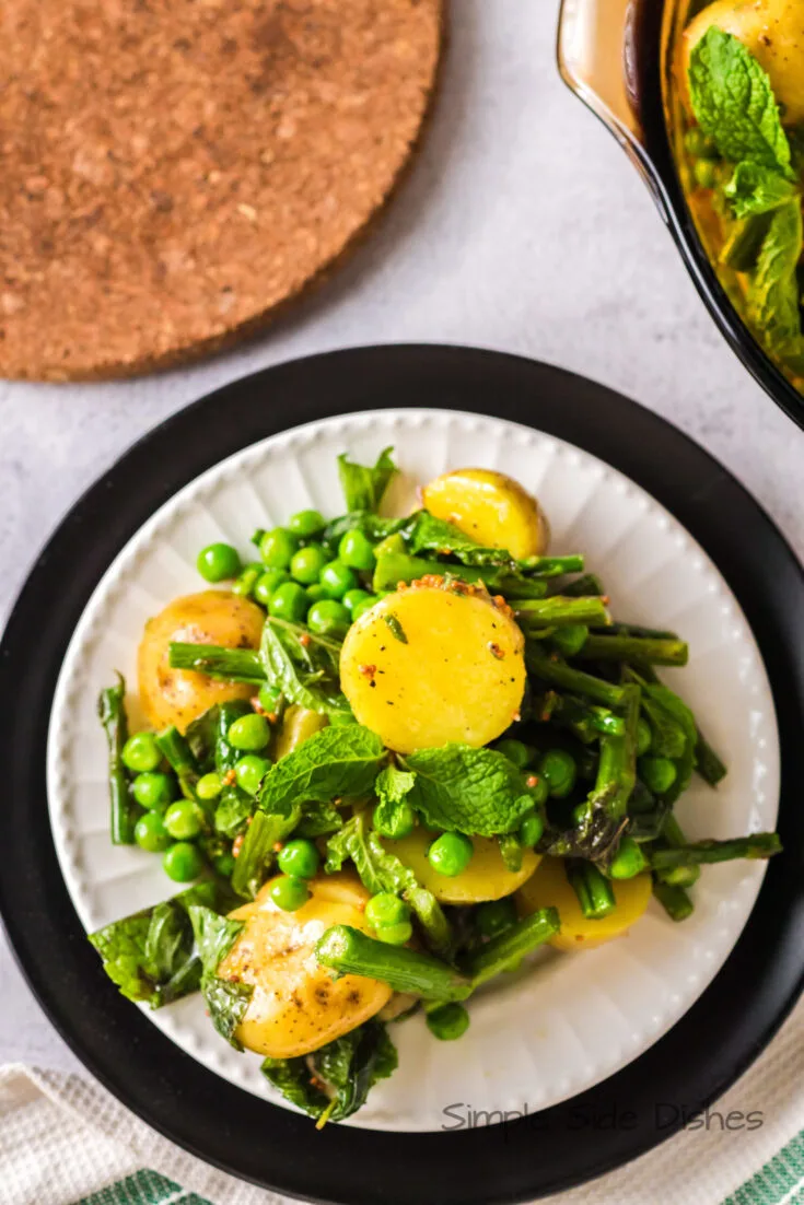 Salad on a plate ready to devour
