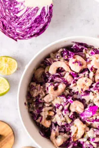 zoomed in salad in 3/4 of the frame